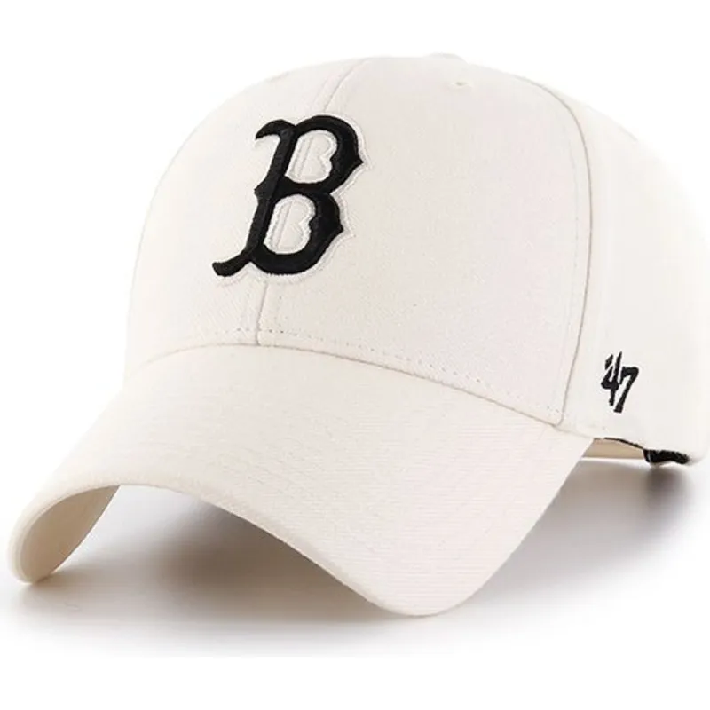 lippikset-kaareva-kerma-snapback-boston-red-sox-mlb-47-brand