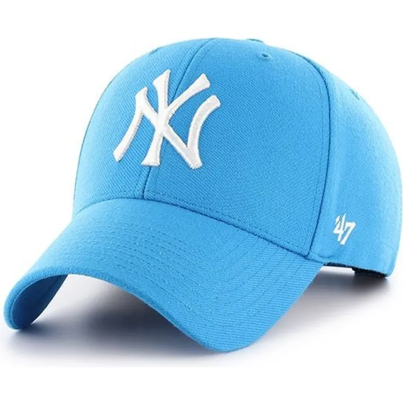 lippikset-kaareva-sininen-snapback-glaciar-new-york-yankees-mlb-47-brand