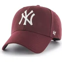 cap-kaareva-red-snapback-granate-new-york-yankees-mlb-47-brand