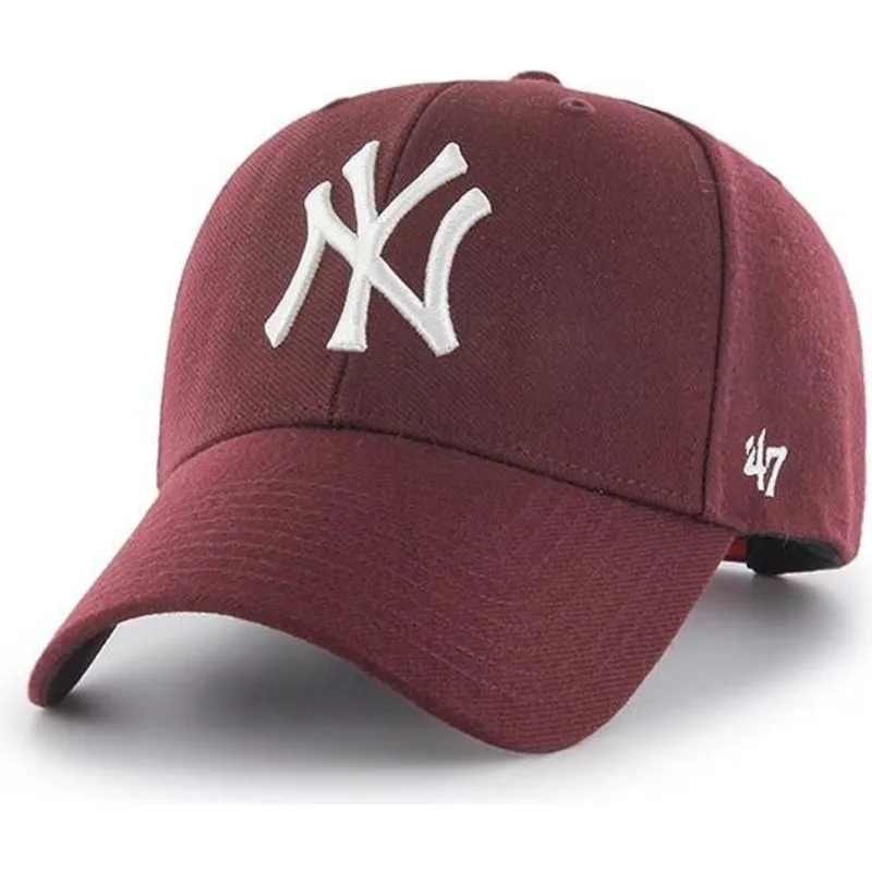 cap-kaareva-red-snapback-granate-new-york-yankees-mlb-47-brand cap-kaareva-red-snapback-granate-new-york-yankees-mlb-47-brand