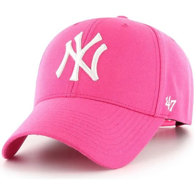 cap-kaareva-pink-snapback-magenta-new-york-yankees-mlb-47-brand cap-kaareva-pink-snapback-magenta-new-york-yankees-mlb-47-brand