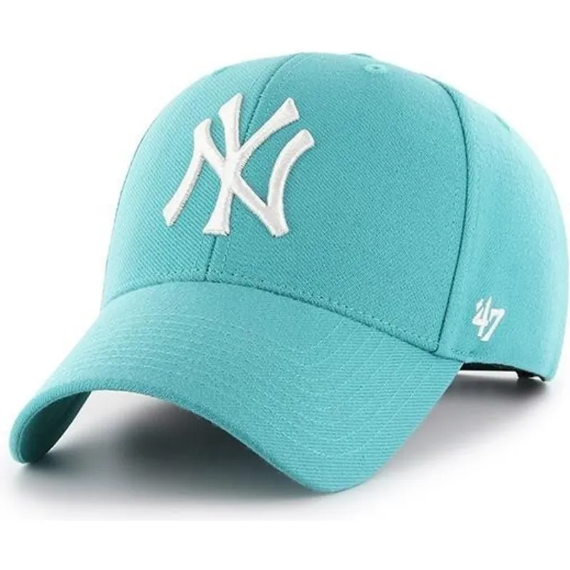 lippikset-kaareva-vihrea-snapback-turquesa-new-york-yankees-mlb-47-brand