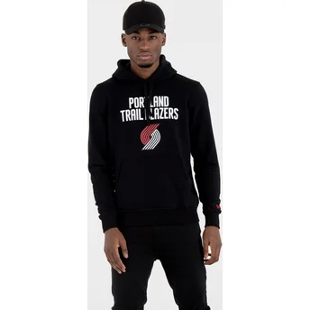 New Era Portland Trail Blazers NBA Black Pullover Hoody Sweatshirt