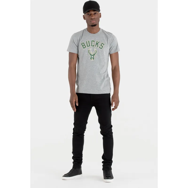t-paidat-lyhythihainen-harmaa-milwaukee-bucks-nba-new-era