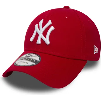 Lippikset kaareva punainen säädettävä nauha 9FORTY Essential New York Yankees MLB New Era