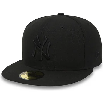 Lippikset litteä musta istuva 59FIFTY Black on Black New York Yankees MLB New Era