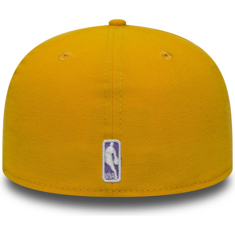 new-era-flat-brim-59fifty-essential-los-angeles-lakers-nba-yellow-fitted-cap