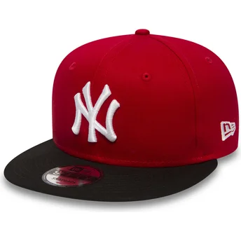 lippikset-littea-punainen-snapback-ajustable-9fifty-cotton-block-new-york-yankees-mlb-new-era