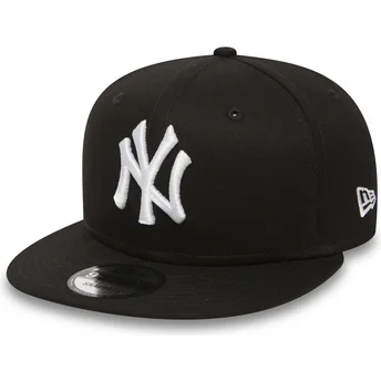 lippikset-littea-musta-snapback-ajustable-9fifty-white-on-black-new-york-yankees-mlb-new-era
