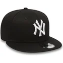 lippikset-littea-musta-snapback-ajustable-9fifty-white-on-black-new-york-yankees-mlb-new-era