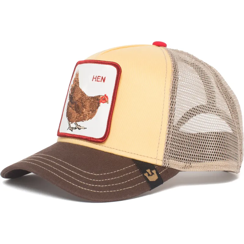 lippikset-kaareva-rekka-keltainen-snapback-hen-the-farm-goorin-bros