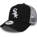 lippikset-kaareva-rekka-musta-snapback-distressed-a-frame-chicago-white-sox-mlb-new-era