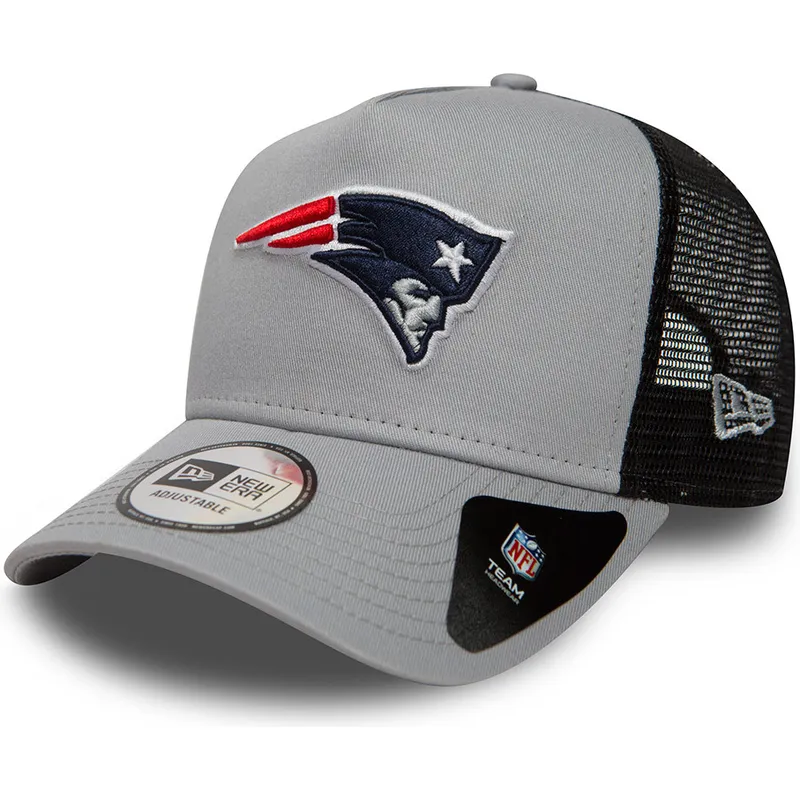 lippikset-kaareva-rekka-harmaa-snapback-essential-a-frame-new-england-patriots-nfl-new-era