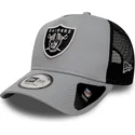 lippikset-kaareva-rekka-harmaa-snapback-essential-a-frame-las-vegas-raiders-nfl-new-era