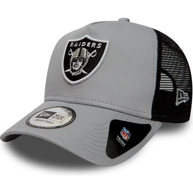 lippikset-kaareva-rekka-harmaa-snapback-essential-a-frame-las-vegas-raiders-nfl-new-era