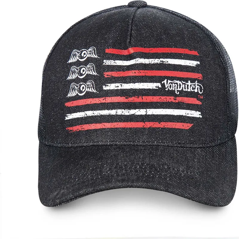 lippikset-kaareva-rekka-musta-snapback-flag-von-dutch