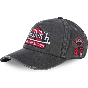 Lippikset kaareva harmaa säädettävä nauha JACKBRB Von Dutch