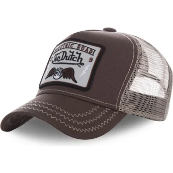 Lippikset kaareva rekka ruskea snapback SQUARE2B Von Dutch