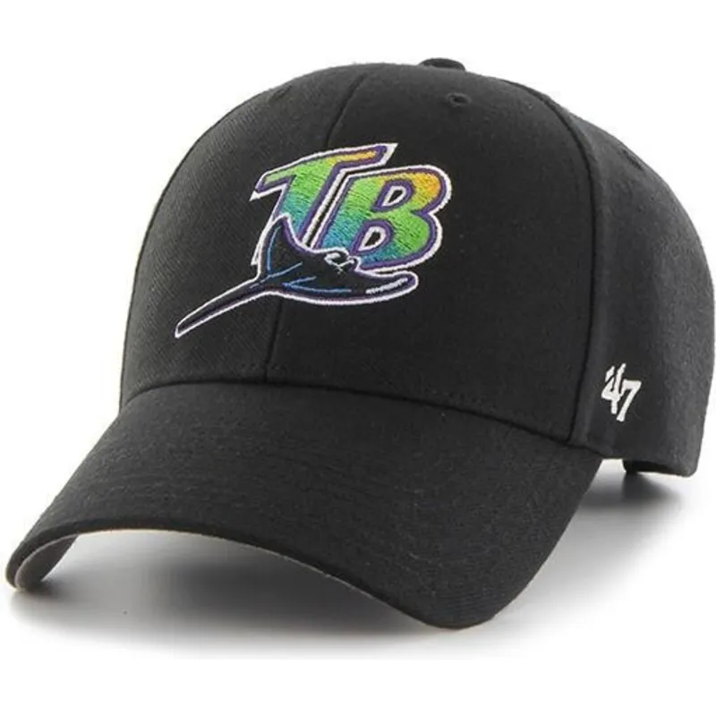 lippikset-kaareva-musta-saadettava-nauha-tampa-bay-rays-mlb-47-brand