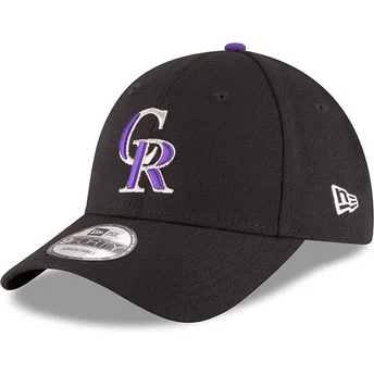 Lippikset kaareva musta säädettävä nauha 9FORTY The League Colorado Rockies MLB New Era