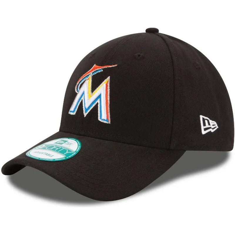 cap-kaareva-black-adjustable-strap-9forty-the-league-miami-marlins-mlb-new-era