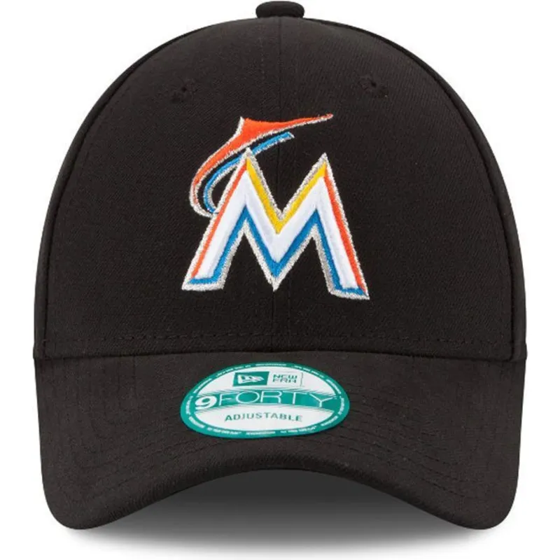 cap-kaareva-black-adjustable-strap-9forty-the-league-miami-marlins-mlb-new-era