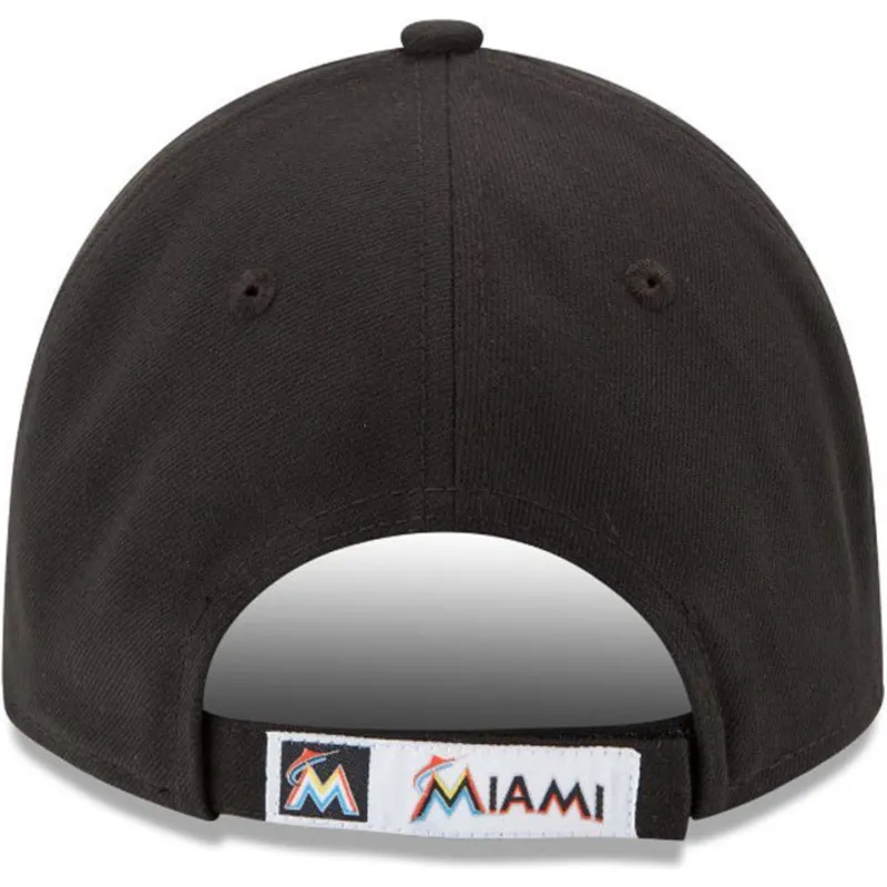 lippikset-kaareva-musta-saadettava-nauha-9forty-the-league-miami-marlins-mlb-new-era