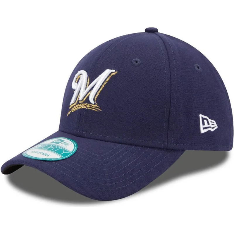 lippikset-kaareva-laivastonsininen-saadettava-nauha-9forty-the-league-milwaukee-brewers-mlb-new-era