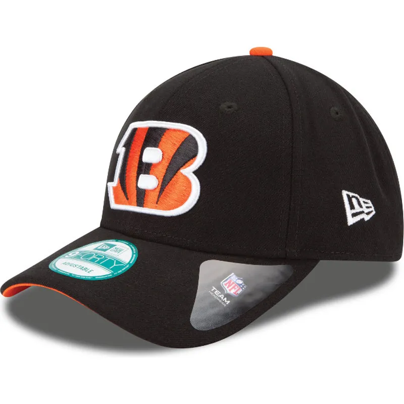 lippikset-kaareva-musta-saadettava-nauha-9forty-the-league-cincinnati-bengals-nfl-new-era