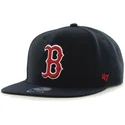 47-brand-flat-brim-boston-red-sox-mlb-captain-sure-shot-navy-blue-snapback-cap