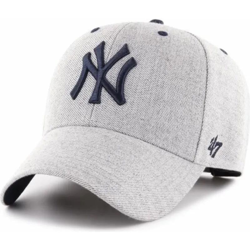 lippikset-kaareva-harmaa-saadettava-nauha-new-york-yankees-mlb-47-brand lippikset-kaareva-harmaa-saadettava-nauha-new-york-yankees-mlb-47-brand