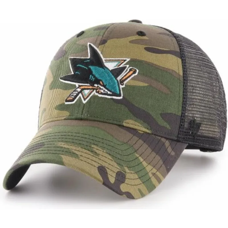 lippikset-kaareva-rekka-maastokuvio-snapback-san-jose-sharks-nhl-47-brand
