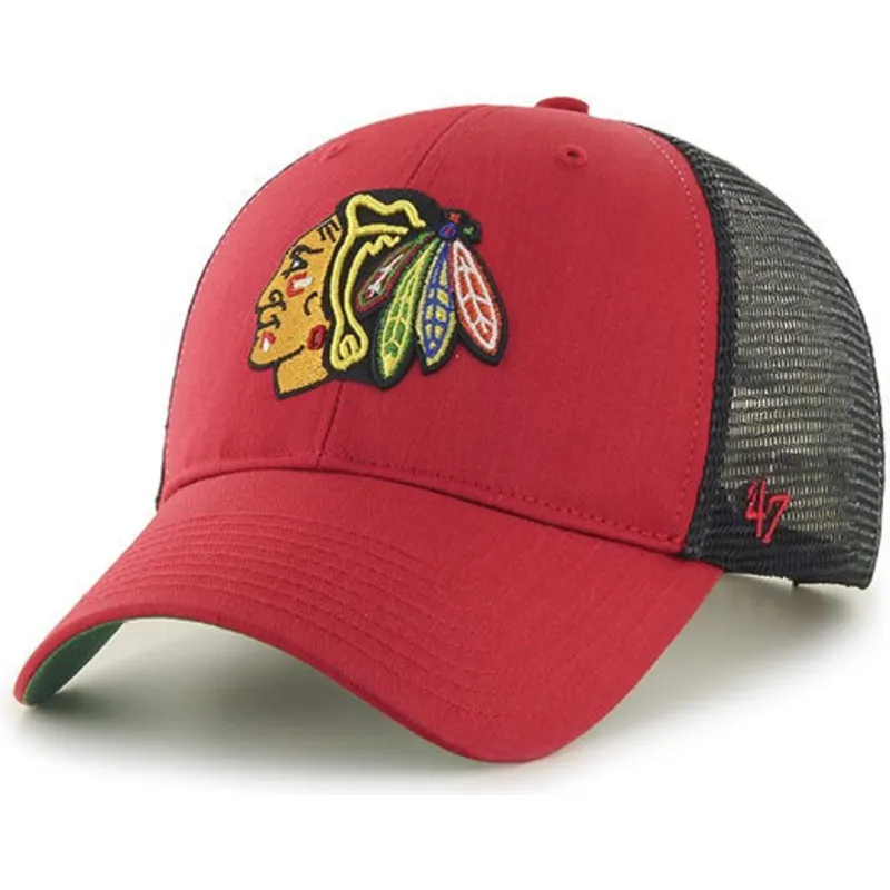 lippikset-kaareva-rekka-punainen-snapback-chicago-blackhawks-nhl-47-brand