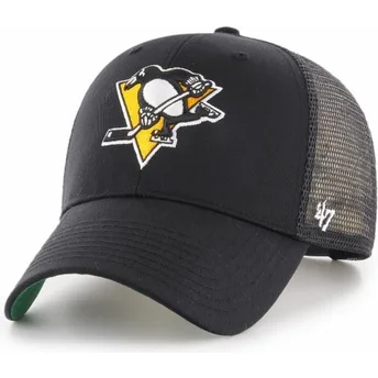 lippikset-kaareva-rekka-musta-snapback-pittsburgh-penguins-nhl-47-brand