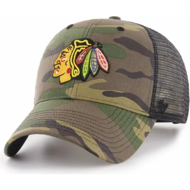 lippikset-kaareva-rekka-maastokuvio-snapback-chicago-blackhawks-nhl-47-brand