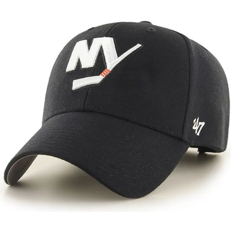 lippikset-kaareva-musta-saadettava-nauha-new-york-islanders-nhl-47-brand