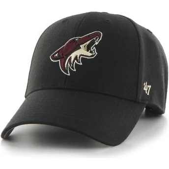 lippikset-kaareva-musta-saadettava-nauha-arizona-coyotes-nhl-47-brand