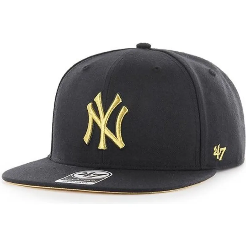 lippikset-littea-musta-snapback-oro-new-york-yankees-mlb-47-brand