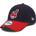 lippikset-kaareva-musta-saadettava-nauha-9forty-the-league-cleveland-indians-mlb-new-era