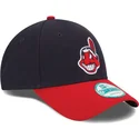 lippikset-kaareva-musta-saadettava-nauha-9forty-the-league-cleveland-indians-mlb-new-era