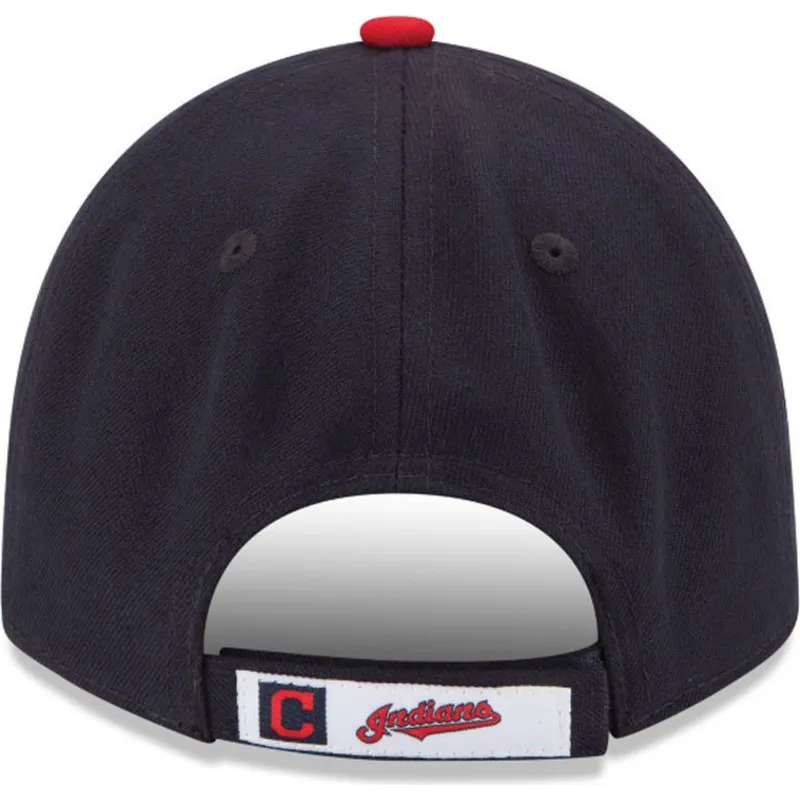 lippikset-kaareva-musta-saadettava-nauha-9forty-the-league-cleveland-indians-mlb-new-era