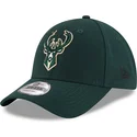 lippikset-kaareva-vihrea-saadettava-nauha-9forty-the-league-milwaukee-bucks-nba-new-era