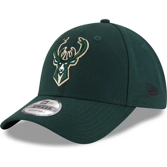 Cap kaareva green adjustable strap 9FORTY The League Milwaukee Bucks NBA New Era