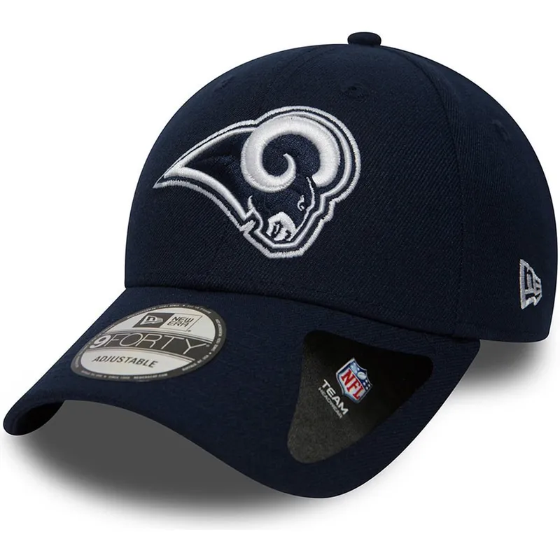 lippikset-kaareva-laivastonsininen-saadettava-nauha-9forty-the-league-los-angeles-rams-nfl-new-era
