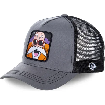 lippikset-kaareva-rekka-harmaa-snapback-kam-muten-roshi-dragon-ball-capslab