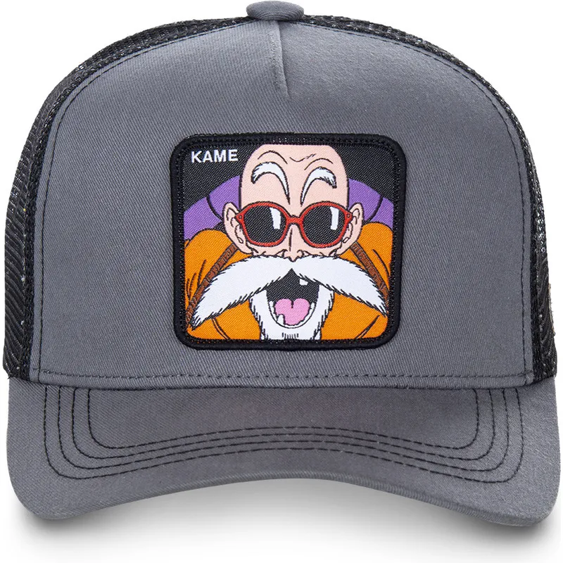 lippikset-kaareva-rekka-harmaa-snapback-kam-muten-roshi-dragon-ball-capslab