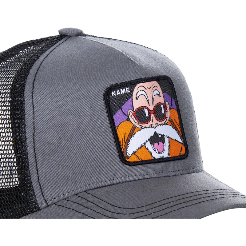 lippikset-kaareva-rekka-harmaa-snapback-kam-muten-roshi-dragon-ball-capslab