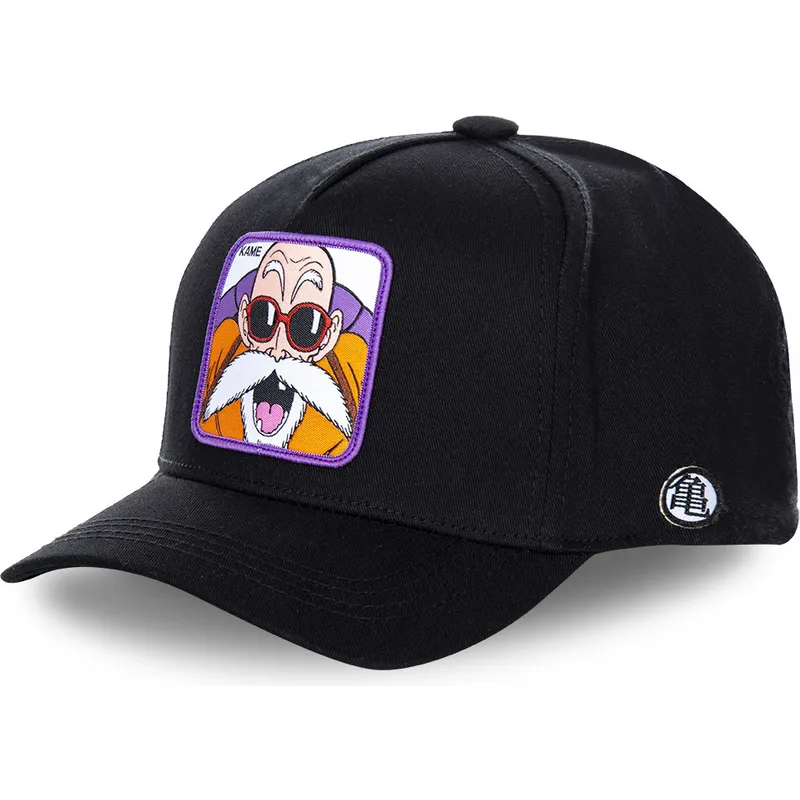 lippikset-kaareva-musta-snapback-kamb-muten-roshi-dragon-ball-capslab