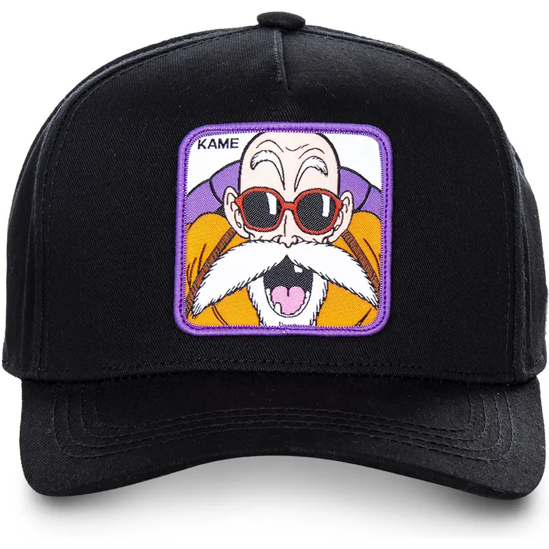 lippikset-kaareva-musta-snapback-kamb-muten-roshi-dragon-ball-capslab