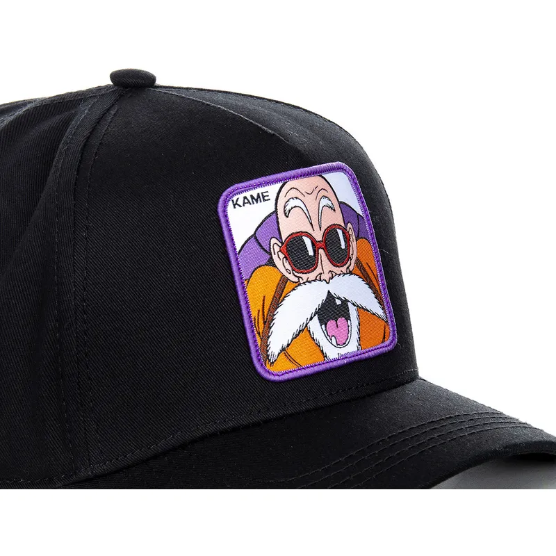 lippikset-kaareva-musta-snapback-kamb-muten-roshi-dragon-ball-capslab